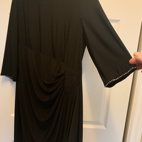 Alex Evening Black Cocktail Dress with Rhinestones. - Picture 5 of 5